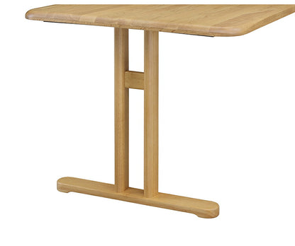 ダイニングテーブル 幅165cm 北欧スタイル コンパクト 無垢集成材 ウォールナット オーク 角丸長方形 T脚 ウレタン塗装 食卓テーブル 天然木 ナチュラル シンプル モダン 北欧 おしゃれ(代引不可)