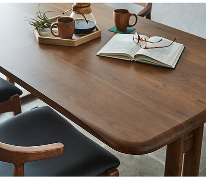 ダイニングテーブルセット 4人用 5点セット 北欧スタイル コンパクト 無垢集成材 ウォールナット オーク 角丸長方形 ナチュラル シンプル モダン 北欧 おしゃれ(代引不可)