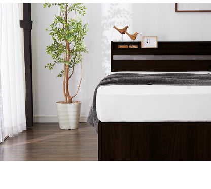 チェストベッド セミダブル フレームのみ ベッド 収納ベッド 一人暮らし 収納 引き出し 大容量 宮付き 宮棚 コンセント付 照明付き(代引不可)