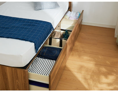 チェストベッド セミダブル フレームのみ ベッド 収納ベッド 一人暮らし 収納 引き出し 大容量 宮付き 宮棚 コンセント付 照明付き(代引不可)