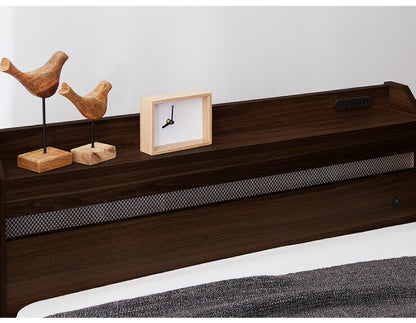 チェストベッド セミダブル フレームのみ ベッド 収納ベッド 一人暮らし 収納 引き出し 大容量 宮付き 宮棚 コンセント付 照明付き(代引不可)