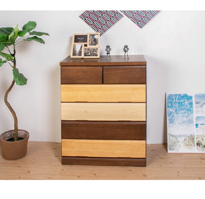 チェスト 幅70cm 奥行40cm 高さ93cm 5段 【大川家具 完成品 日本製】 チェスト 収納 国産 タンス(代引不可)