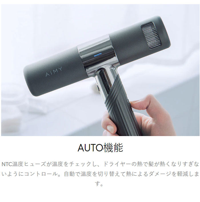 AiMY エイミー ビュートリートプロ ドライヤー 速乾 大風量 小型 軽量 マイナスイオン うるおい 乾燥機 プレゼント ギフト AIM-HD01