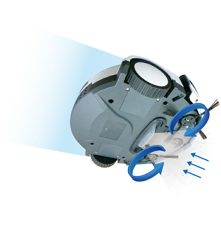 ecomo ロボットクリーナー ツカモトエイム ロボット掃除機 お掃除ロボット 全自動掃除機 ポンテライン エコモ ピュアホワイト AIM-RC21 ダブル回転ブラシ 軽量 コンパクト