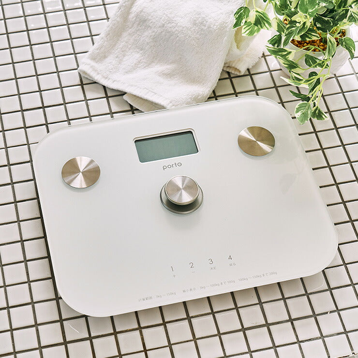 ポルト polto 電池不要 体組成計 へルスメーター シックスバランス 半永久使用 エコ体組成計 筋肉率 BMI 体脂肪率 体重計 ボディスケール シンプル コンパクト ダイエット 健康管理 新生活 AIM-WS10
