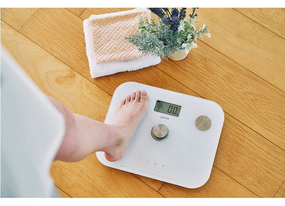 ポルト polto 電池不要 体組成計 へルスメーター シックスバランス 半永久使用 エコ体組成計 筋肉率 BMI 体脂肪率 体重計 ボディスケール シンプル コンパクト ダイエット 健康管理 新生活 AIM-WS10