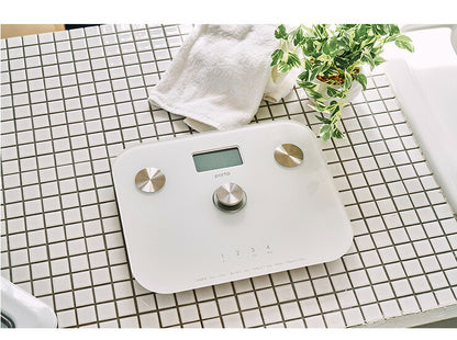 ポルト polto 電池不要 体組成計 へルスメーター シックスバランス 半永久使用 エコ体組成計 筋肉率 BMI 体脂肪率 体重計 ボディスケール シンプル コンパクト ダイエット 健康管理 新生活 AIM-WS10