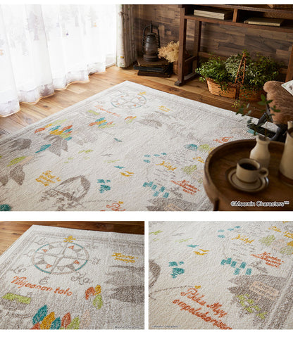 ラグ 日本製 140×200cm ムーミン MOOMIN ムーミン谷の地図 ラグマット 防ダニ 北欧 おしゃれ(代引不可)