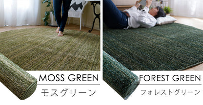 【日本製】 ラグマット LUSTRE 200x200cm 円形 ラグ マット カーペット 無地 シンプル 防音 防ダニ 床暖 ホットカーペット(代引不可)