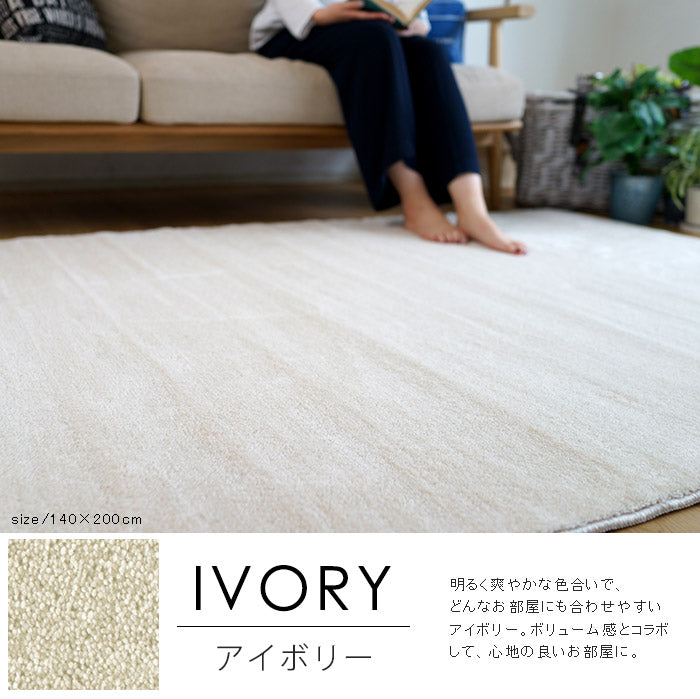 【日本製】 ラグマット CALM 200x250cm 長方形 ラグ マット カーペット 無地 シンプル 防音 防ダニ 床暖 ホットカーペット(代引不可)