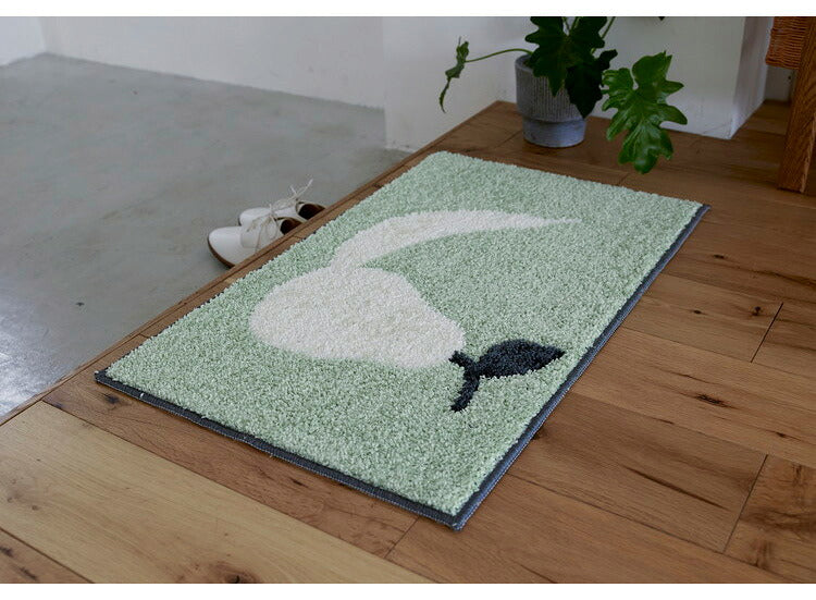 日本製 玄関 マット 45×75cm 長方形 メディカルストップ 耐熱 F☆☆☆☆ ウォッシャブル ドライクリーニング 四角 おしゃれ 北欧 かわいい デザインライフ FRUITS MINI MAT フルーツミニマット(代引不可)
