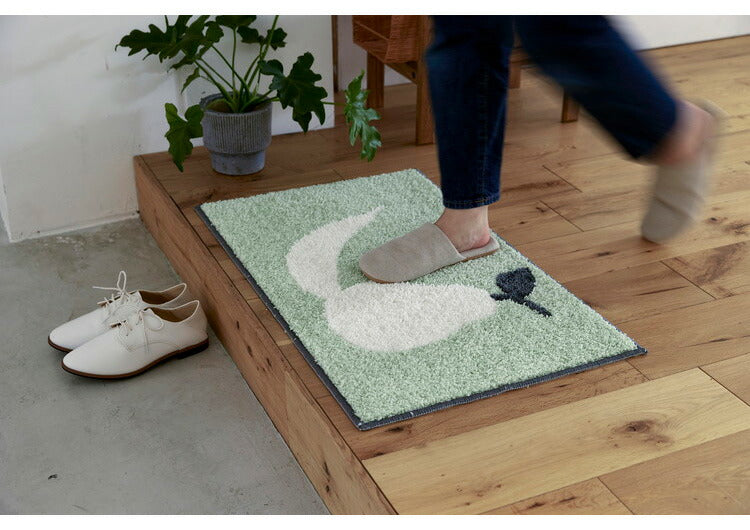 日本製 玄関 マット 45×75cm 長方形 メディカルストップ 耐熱 F☆☆☆☆ ウォッシャブル ドライクリーニング 四角 おしゃれ 北欧 かわいい デザインライフ FRUITS MINI MAT フルーツミニマット(代引不可)