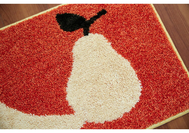 日本製 玄関 マット 45×75cm 長方形 メディカルストップ 耐熱 F☆☆☆☆ ウォッシャブル ドライクリーニング 四角 おしゃれ 北欧 かわいい デザインライフ FRUITS MINI MAT フルーツミニマット(代引不可)