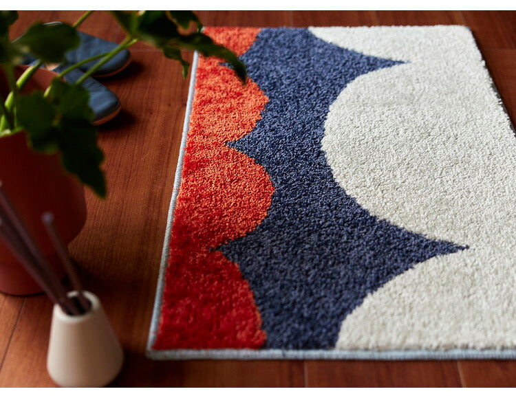 玄関 マット 45×75cm 日本製 長方形 ウォッシャブル ドライクリーニング メディカルストップ 耐熱 F☆☆☆☆ 北欧 かわいい 四角 おしゃれ デザインライフ DESIGN LIFE TOPIARYトピアリーマット(代引不可)