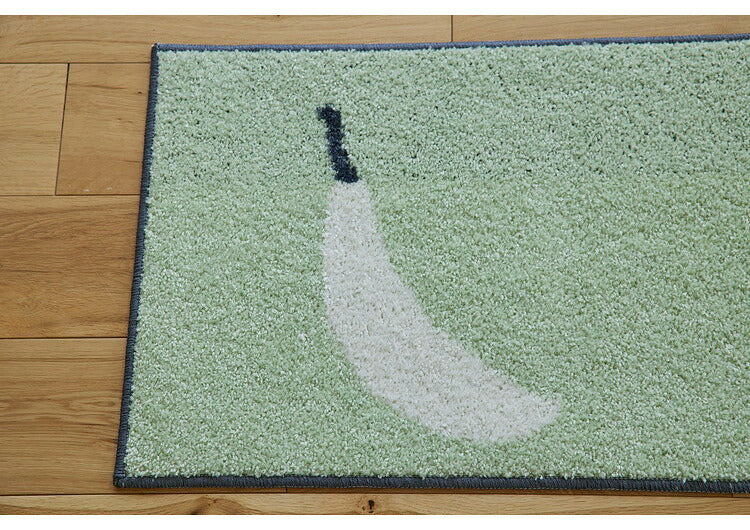 日本製 キッチンマット 45×180cm ウォッシャブル ドライクリーニング メディカルストップ 耐熱 F☆☆☆☆ おしゃれ 北欧 かわいい デザインライフ FRUITS FRUITS フルーツフルーツ(代引不可)