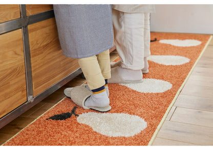 日本製 キッチンマット 45×240cm ウォッシャブル ドライクリーニング メディカルストップ 耐熱 F☆☆☆☆ おしゃれ 北欧 かわいい デザインライフ FRUITS FRUITS フルーツフルーツ(代引不可)