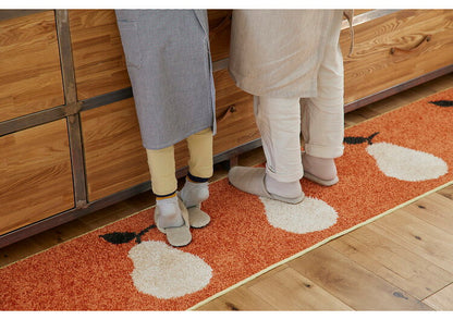 日本製 キッチンマット 45×240cm ウォッシャブル ドライクリーニング メディカルストップ 耐熱 F☆☆☆☆ おしゃれ 北欧 かわいい デザインライフ FRUITS FRUITS フルーツフルーツ(代引不可)