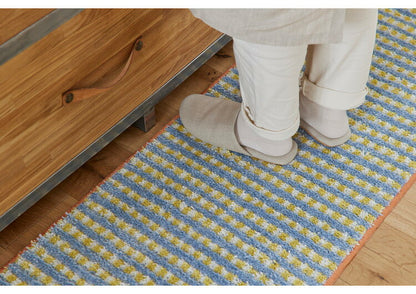 日本製 キッチンマット 45×240cm ウォッシャブル ドライクリーニング メディカルストップ 耐熱 F☆☆☆☆ おしゃれ 北欧 かわいい デザインライフ RETRO CHECK レトロチェックマット(代引不可)