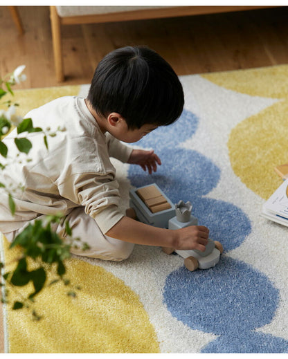 長方形 国産 ラグ 130×185cm ウォッシャブル ドライクリーニング メディカルストップ 耐熱 F☆☆☆☆ 四角 おしゃれ 日本製 北欧 かわいい デザインライフ DESIGN LIFE TOPIARY RUGトピアリーラグ(代引不可)