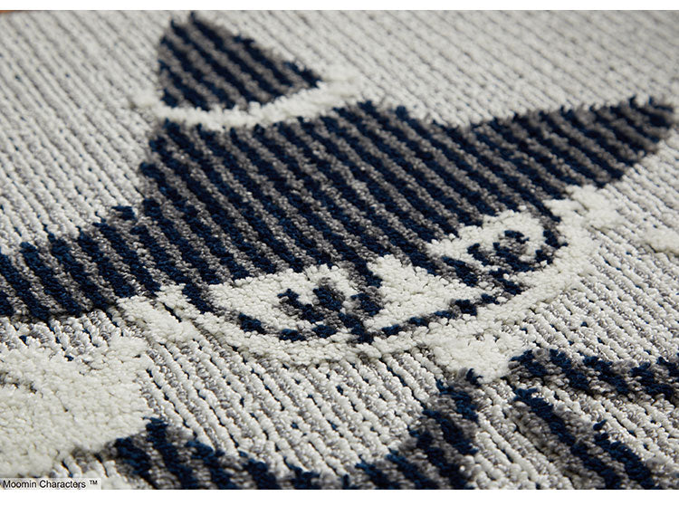 ラグ 日本製 直径90cm 円形 ムーミン MOOMIN KOBANA rug M コバナ ラグ ラグマット 防ダニ 北欧 おしゃれ(代引不可)