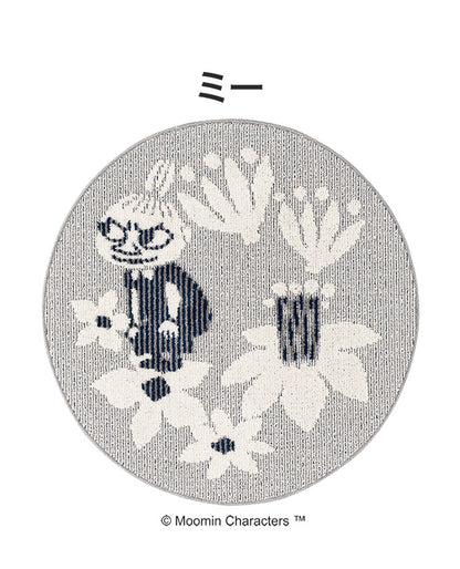 ラグ 日本製 直径90cm 円形 ムーミン MOOMIN KOBANA rug M コバナ ラグ ラグマット 防ダニ 北欧 おしゃれ(代引不可)