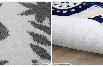 ラグ 日本製 130×185cm ムーミン MOOMIN FOLK LINE rug フォーク ライン ラグ ラグマット 防ダニ 北欧 おしゃれ(代引不可)