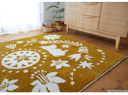 ラグ 日本製 130×185cm ムーミン MOOMIN FOLK LINE rug フォーク ライン ラグ ラグマット 防ダニ 北欧 おしゃれ(代引不可)