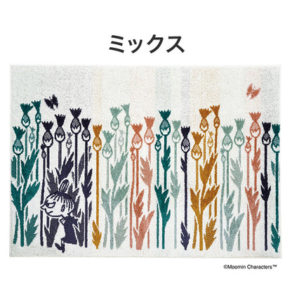 ラグ 日本製 130×185cm ムーミン MOOMIN LITTLE MY WILD FLOWER RUG リトルミイ ワイルドフラワーラグ ラグマット 防ダニ 北欧 おしゃれ(代引不可)