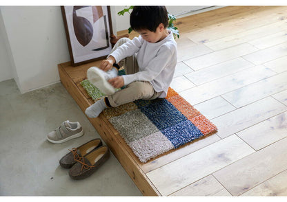 日本製 玄関 マット 100×75cm 長方形 防ダニ 滑り止め おしゃれ 北欧 かわいい シンプル 四角 家庭用 ラグ インテリア デザインライフ DESIGN LIFE スミノエ COLOR MIX MAT カラ-ミックスマット(代引不可)