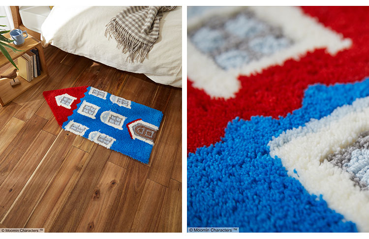 マット 日本製 45×85cm ムーミン MOOMIN HOUSE ムーミンハウス マット 玄関マット ラグマット 防ダニ 北欧 おしゃれ(代引不可)