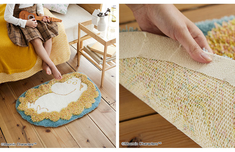 マット 日本製 45×60cm ムーミン MOOMIN FLUFFY MOOMIN MAT フラッフィー ムーミンマット ラグマット 玄関マット 防ダニ 北欧 おしゃれ(代引不可)