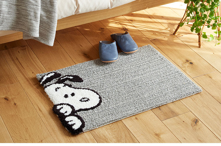 マット 日本製 45×65cm スヌーピー SNOOPY Chilali MAT チラリ マット 玄関マット ラグマット 防ダニ 北欧 おしゃれ(代引不可)
