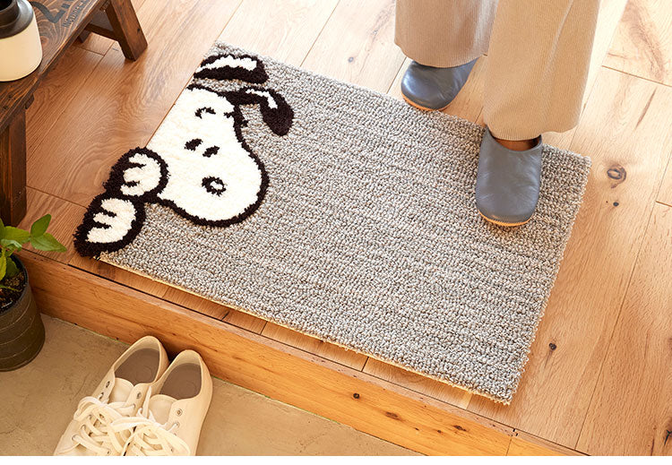 マット 日本製 45×65cm スヌーピー SNOOPY Chilali MAT チラリ マット 玄関マット ラグマット 防ダニ 北欧 おしゃれ(代引不可)