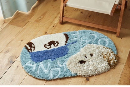 マット 日本製 45×70cm スヌーピー SNOOPY Andy and Olaf MAT アンディ&オラフ マット 玄関マット ラグマット 防ダニ 北欧 おしゃれ(代引不可)