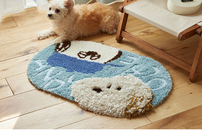マット 日本製 45×70cm スヌーピー SNOOPY Andy and Olaf MAT アンディ&オラフ マット 玄関マット ラグマット 防ダニ 北欧 おしゃれ(代引不可)
