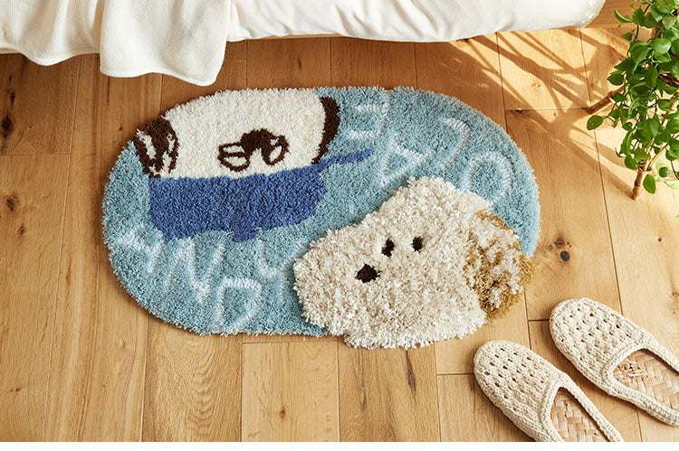 マット 日本製 45×70cm スヌーピー SNOOPY Andy and Olaf MAT アンディ