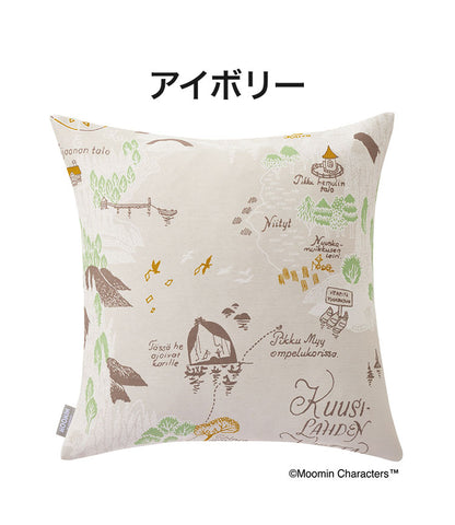 クッションカバー 日本製 45×45cm ムーミン MOOMIN ムーミン谷の地図 北欧 おしゃれ(代引不可)