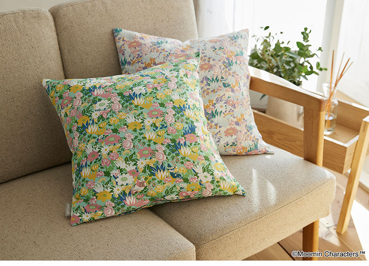 クッションカバー 日本製 45×45cm ムーミン MOOMIN KOBANA drape コバナドレープ 北欧 おしゃれ(代引不可)
