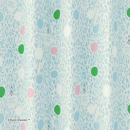 カーテン 日本製 ムーミン MOOMIN COLOR CIRCLE カラーサークル 2級遮光 ウォッシャブル 形状記憶加工 グレー ブルー 1枚入(代引不可)