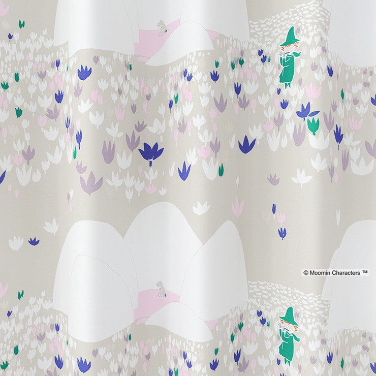 カーテン 日本製 ムーミン MOOMIN SOFT MELODY ソフトメロディー 2級遮光 ウォッシャブル 形状記憶加工 ベージュ ブルー 1枚入(代引不可)