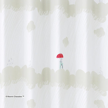 カーテン 日本製 ムーミン MOOMIN RAIN DROPS レインドロップス 2級遮光 ウォッシャブル ブラック ブルー ベージュ 1枚入(代引不可)