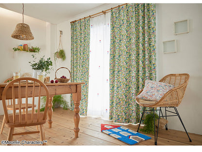 カーテン 日本製 ムーミン MOOMIN KOBANA drape コバナ ドレープ 2級遮光 1枚入 ウォッシャブル 洗える 形状記憶加工 北欧 おしゃれ(代引不可)