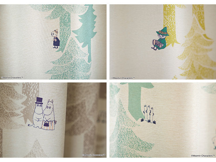 カーテン 日本製 ムーミン MOOMIN PUUT drape プート ドレープ 2級遮光 1枚入 ウォッシャブル 洗える 形状記憶加工 北欧 おしゃれ(代引不可)
