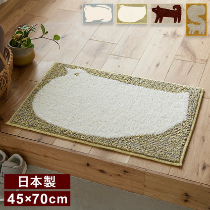 日本製 ラグ 45×70cm 滑り止め アニマット アニマル柄 動物柄 ポチ タマ リス ウズラ 国産 スミノエ Suminoe 北欧 かわいい おしゃれ(代引不可)