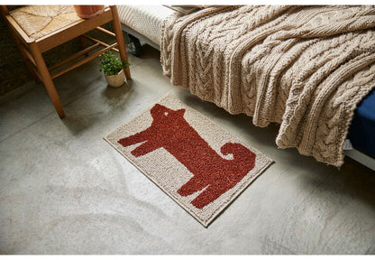 日本製 ラグ 45×70cm 滑り止め アニマット アニマル柄 動物柄 ポチ タマ リス ウズラ 国産 スミノエ Suminoe 北欧 かわいい おしゃれ(代引不可)