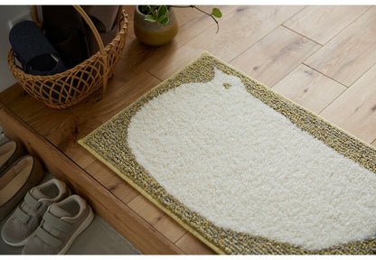 日本製 ラグ 45×70cm 滑り止め アニマット アニマル柄 動物柄 ポチ タマ リス ウズラ 国産 スミノエ Suminoe 北欧 かわいい おしゃれ(代引不可)