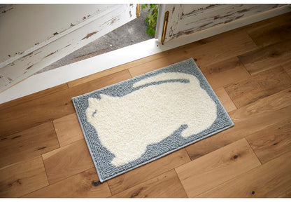 日本製 ラグ 45×70cm 滑り止め アニマット アニマル柄 動物柄 ポチ タマ リス ウズラ 国産 スミノエ Suminoe 北欧 かわいい おしゃれ(代引不可)