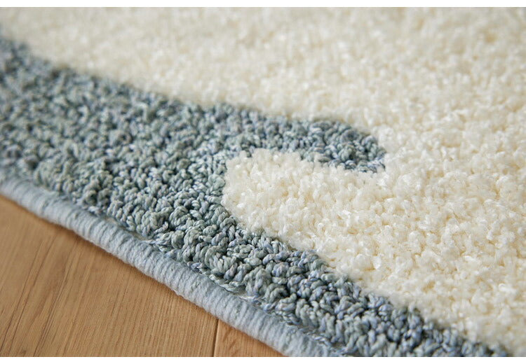 日本製 ラグ 45×70cm 滑り止め アニマット アニマル柄 動物柄 ポチ タマ リス ウズラ 国産 スミノエ Suminoe 北欧 かわいい おしゃれ(代引不可)