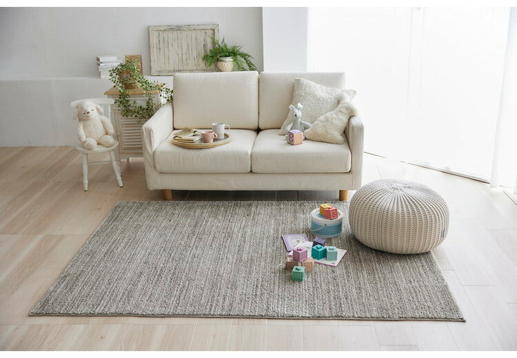 日本製 ラグ 130×190cm 滑り止め エクリュ むじのラグ 無地 タフトラグ アイボリー ベージュ グレー グレージュ 国産 スミノエ Suminoe 北欧 モダン シンプル おしゃれ(代引不可)