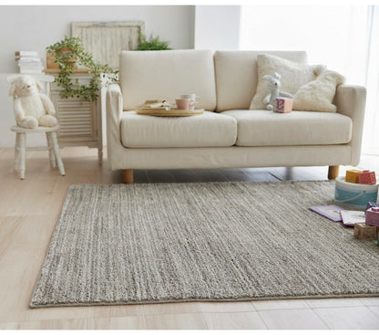 日本製 ラグ 130×190cm 滑り止め エクリュ むじのラグ 無地 タフトラグ アイボリー ベージュ グレー グレージュ 国産 スミノエ Suminoe 北欧 モダン シンプル おしゃれ(代引不可)